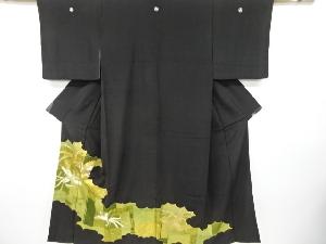 アンティーク　鳳凰に松模様刺繍留袖(比翼付き)